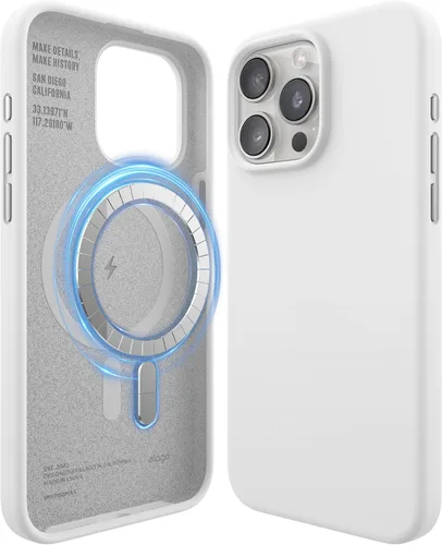 Vista 29 de elago - Carcasa magnética de silicona para iPhone 15, color negro Compatible con MagSafe, imanes integrados, silicona de agarre suave, a prueba