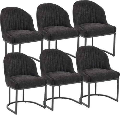 Vista 15 de Juego de 2 sillas de comedor de terciopelo, sillas de comedor tapizadas con patas de metal dorado, sillas auxiliares modernas para cocina, sillas