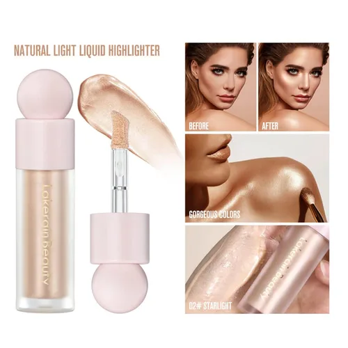 Vista 7 de MEICOLY Resaltador líquido, luminizador líquido de larga duración, iluminador facial suave impermeable, brillo natural sedoso, iluminadores