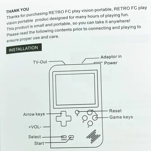 Vista 7 de Come-buy Consola de juegos retro consola de juegos de mano con 400 juegos clásicos FC de 28 pulgadas soporte de pantalla a color para salida de TV