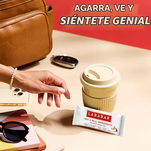 Vista 6 de Larabar - Barrita vegana de frutas y frutos secos sin gluten de tarta de crema de coco, 16