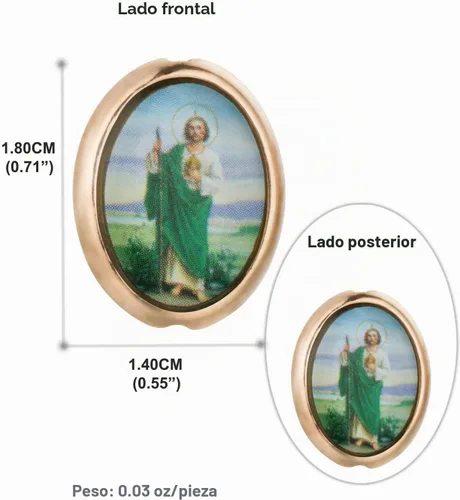 Vista 2 de COTTVOTT 20 cuentas espaciadoras de Nuestra Señora de Guadalupe de San Judas para bricolaje, rosario, collar, pulsera, joyería, abalorios, parte