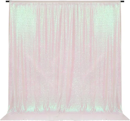 Vista 22 de PartyDelight Cortinas de Fondo de Lentejuelas 2 Paneles Negro 5 Pies x 10 Pies Telón de Fondo para Fotografía Cortina de Boda Eventos Especiales