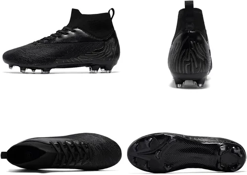 Vista 3 de Botas de fútbol para hombre, botas de fútbol para niños, transpirables, absorben los golpes, multiterreno, competición, entrenamiento, fútbol sala