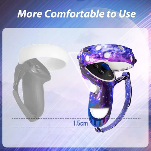 Vista 4 de for Oculus Quest 2 Silicone Case Accessory with VR Case Cover Silicone VR Face Cover Pad and Quest 2 Touch Controller Grip Cover Lens Cover