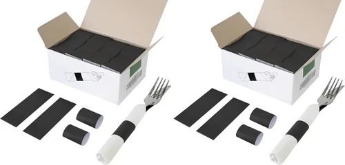 Vista 20 de Servilletero estándar NATURALABEL, anillos de servilleta de papel autoadhesivos 2000 unidades (negro)