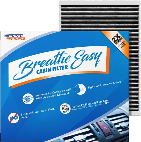 Vista 37 de Spearhead Odor Defense Breathe Easy - Filtro de cabina para AC y calentador Compatible con Chrysler 200 2015-17, Cherokee 2014-18 como OEM Hasta