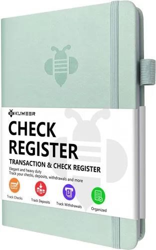 Vista 13 de Registro de Cheques – Registros de Cheques Elegantes para Chequera Personal con Registros de Cheques y Transacciones, Registro de Chequera de Tapa