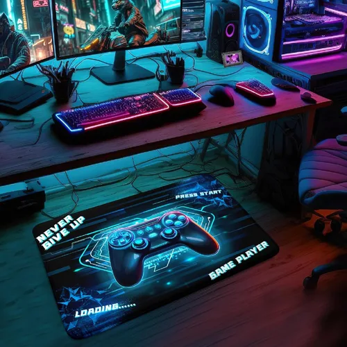Vista 15 de Alfombra de suelo con estampado de videojuegos 3D para niños, alfombra pequeña roja para dormitorio, tapete de piso para habitación de niños