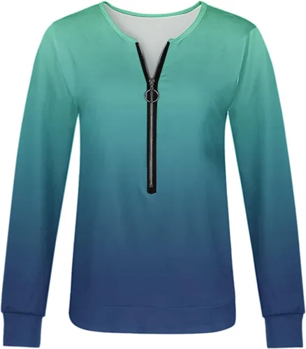 Vista 4 de Sudaderas de gran tamaño para mujer, holgadas, cuello redondo, sin botones, para otoño, con abertura lateral, ropa de moda de otoño 2023