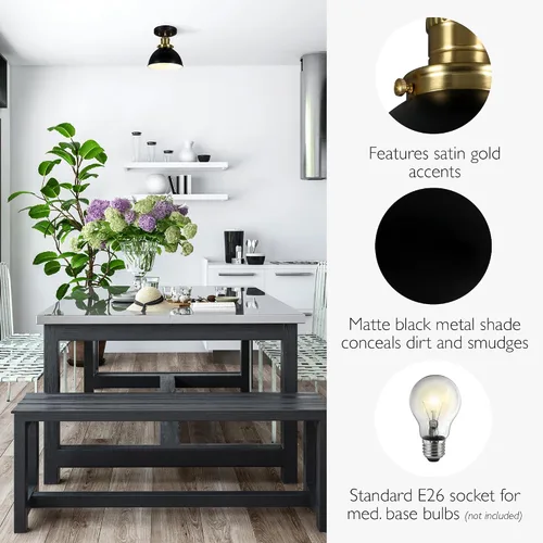 Vista 24 de Design House, 519736 Ajax 3 Luces, Luz para Tocador, Bronce, 519686, 60watts, 120.00 volts