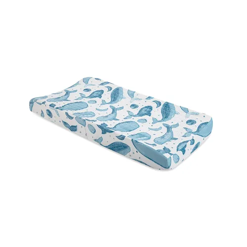 Vista 23 de Funda para cambiador Crane Baby, 100% exterior de sarga de algodón, temática de vida en la playa, 40.6 cm x 81.3 cm, fundas ajustadas