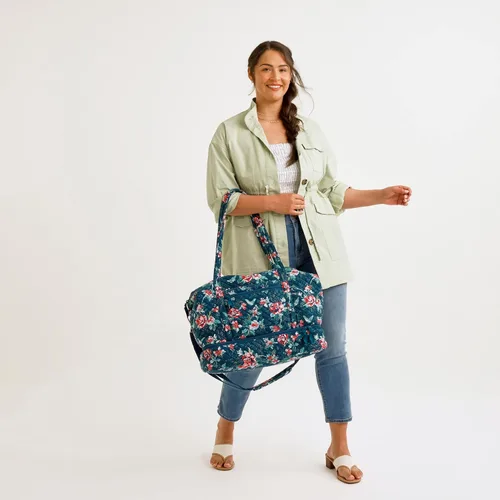 Vista 7 de Vera Bradley Bolsa de viaje de lujo de algodón para mujer
