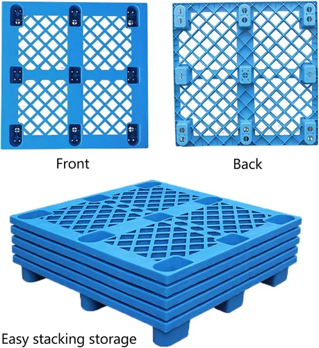Vista 4 de Industrial Bucket Tray with Spill Pallet - Durable Plastic Storage Grid Pads, 4-Way Forklift Access - Essential for Sliquid Containment/Blue-2