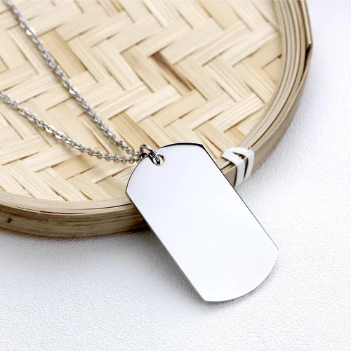 Vista 4 de danjie To My Grandson Dog Tag - Collar con colgante de acero inoxidable militar nieto siempre recuerda que eres más valiente más fuerte de lo que