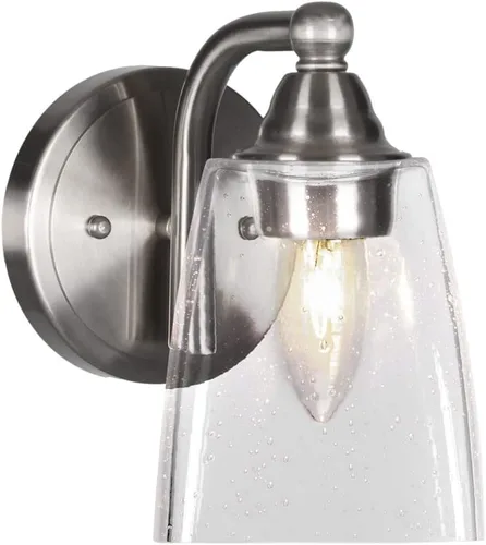 Vista 10 de Toltec Lighting Paramount - Aplique de pared de 1 luz, lámpara de pared para interiores, regulable, compatible con LED de base media, acabado