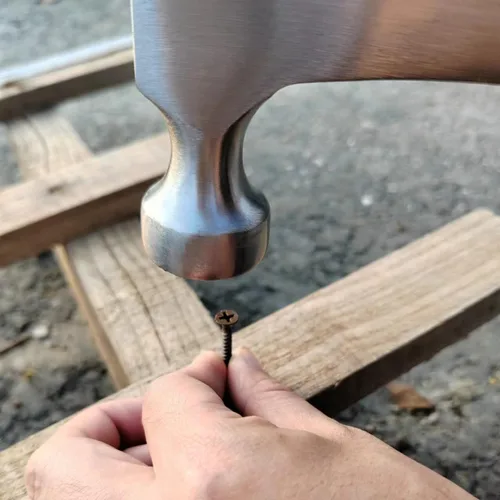 Vista 6 de BUSKPOK - Hacha de martillo para paneles de yeso, herramienta de tablero de pared de 14 onzas con cara fresada