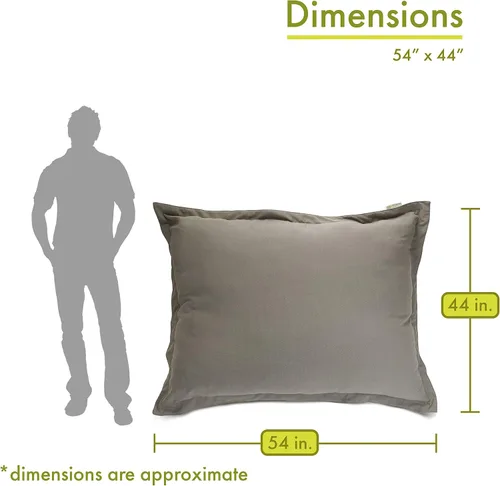 Vista 2 de Majestic Home Goods Wales - Almohada de suelo, color gris