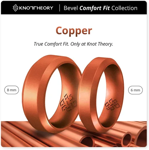 Vista 62 de Knot Theory - Anillo de boda de silicón para hombres y mujeres Anillos de goma finos de calidad superior con gran estilo, comodidad; son ideales