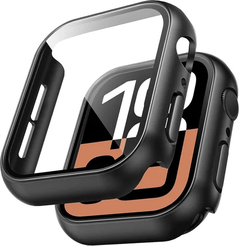 Vista 14 de TAURI - Juego de 2 carcasas rígidas para Apple Watch Series 10 (2024) 46mm, con protector de pantalla de cristal templado PC