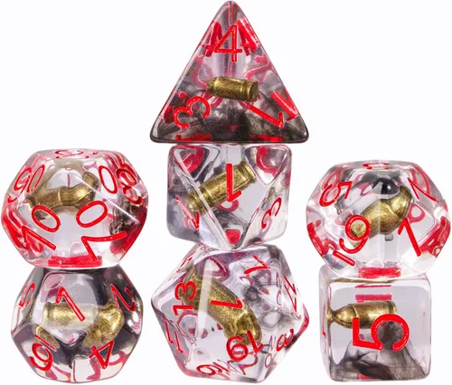 Vista 12 de UDIXI Juego de 7 dados poliédricos DND D&D, RPG D y D con bolsa de almacenamiento para juegos de rol y otros juegos de mesa (Aarakocra)