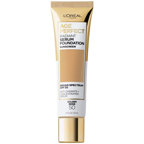 Vista 32 de L'Oreal Paris Age Perfect - Base de suero radiante con SPF 50, almendra, 1 onza