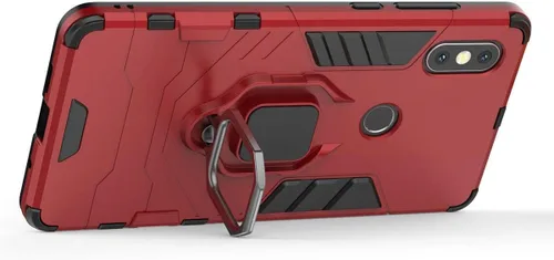 Vista 2 de LuluMain Compatible con funda Xiaomi Mi Mix 2S, soporte de anillo de metal, a prueba de golpes, carcasa rígida