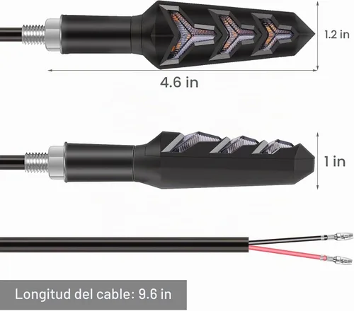 Vista 6 de Kinstecks 4 luces intermitentes de giro para motocicleta, luces intermitentes de 12 V, 12 bombillas LED para motocicleta, scooter, quad, crucero