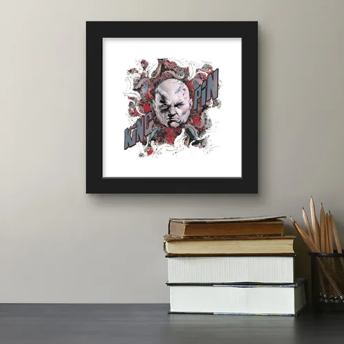 Vista 4 de Trends International Gallery Pops Marvel Comics Daredevil - Póster de pared con insignia de Kingpin, 12.00 x 12.00 pulgadas, versión de marco negro