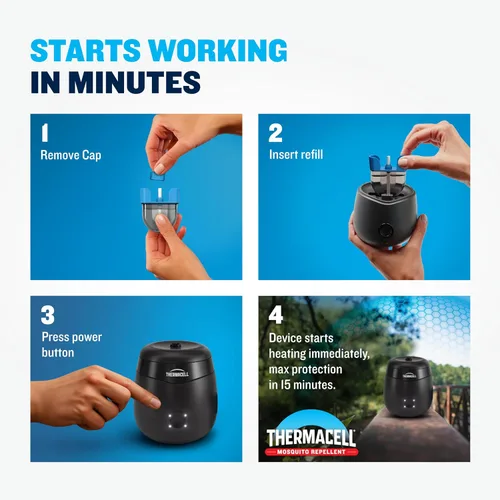 Vista 8 de Thermacell Recambios de repelente recargable para mosquitos; compatible solo con Thermacell E-Series y Radius; zona de protección de mosquitos de 20