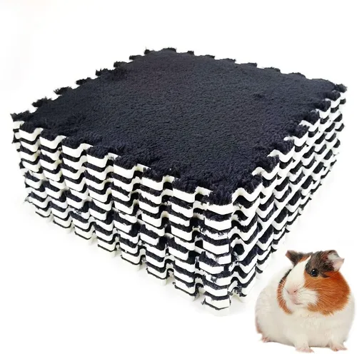 Vista 13 de Oncpcare 10 almohadillas de conejillo de indias de 11 x 11 pulgadas, lavables, reutilizables, forro polar de conejillo de indias, suave y cálida