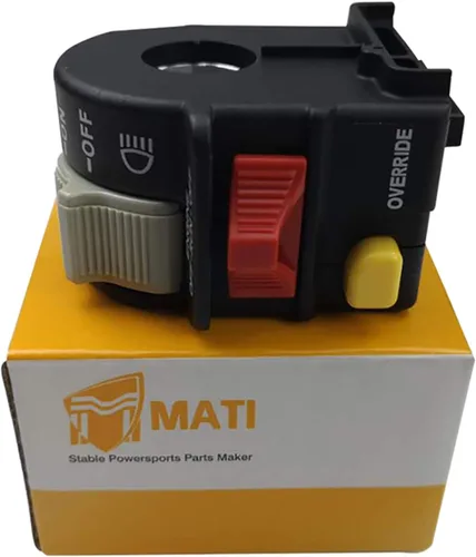 Vista 6 de M MATI Conjunto de interruptor de manillar de luz de encendido izquierdo 4011386 para Polaris ATV 2006 Trail Blazer 250 A06BA25CA