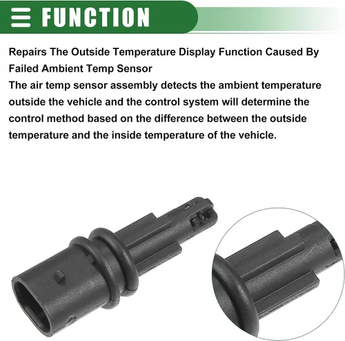 Vista 4 de Motoforti Sensor de temperatura de admisión de aire, sensor de temperatura de carga de aire, para Chevrolet Cruze 2009-2016, plástico
