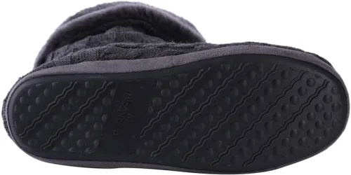 Vista 4 de Amzhom Pantuflas de forro polar para interiores y exteriores, antideslizantes, para mujer