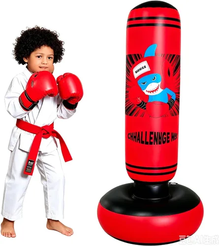 Vista 3 de Punching Bag Kid,Boxing Bag for Kids,Inflatable Dummy, Inflatable Punching Bag, De-Stress Boxing Bag for Kids.