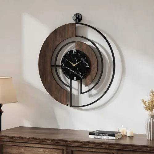 Vista 16 de Cuspin Reloj de pared de 24 pulgadas con engranajes, reloj de metal