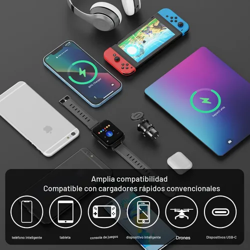 Vista 7 de Actualizado Cargador de 4 Puertos 12V USB de Aluminio, 78W Dual PD y QC Múltiples Puertos USB para Coche, Enchufe de 12 Voltios de Reemplazo