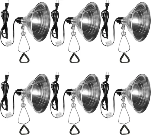 Vista 14 de Simple Deluxe - Lámpara de techo con abrazadera de 5.5 pulgadas con reflector de aluminio de hasta 60 W, casquillo E26 (sin foco incluido), cable