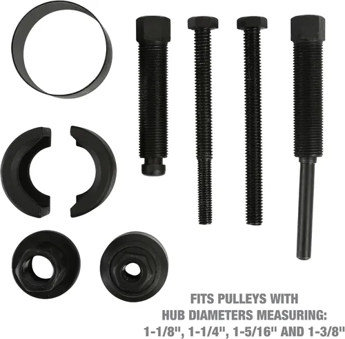 Vista 6 de OEMTOOLS Kit de extractor e instalador de polea de dirección asistida, remueve e instala poleas de bomba de dirección asistida en la mayoría