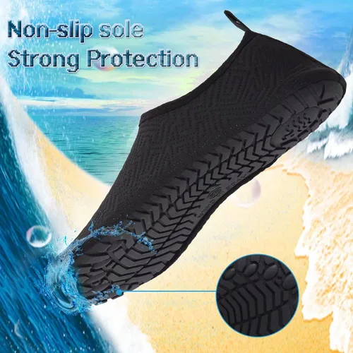 Vista 3 de YALOX - Zapatos acuáticos, de secado rápido con sensación de pies descalzos para mujer y hombre, calcetines acuáticos para exterior, playa