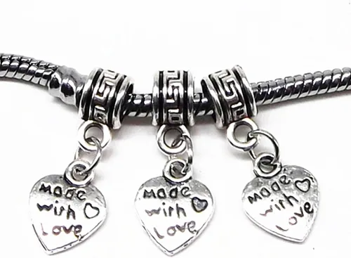 Vista 6 de ALIMITOPIA Dije de doble cara con forma de corazón de durazno hecho con letras de amor, para manualidades, pulseras, collares, joyas