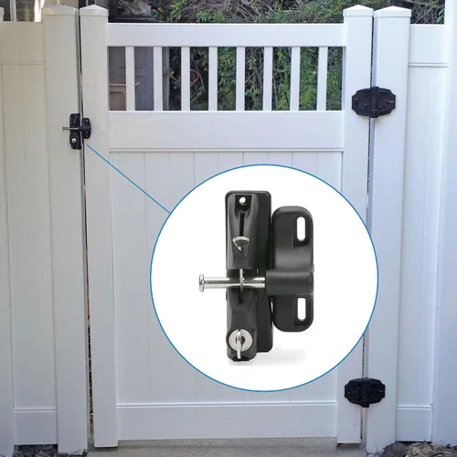 Vista 4 de National Hardware N346-201 V6201 LokkLatch en negro, 4-9/16