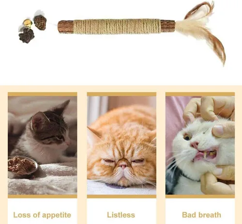 Vista 7 de Silvervine - Palos masticables para gatos, juguete masticable para el cuidado dental, palitos de vid plateada, juguetes naturales para masticar