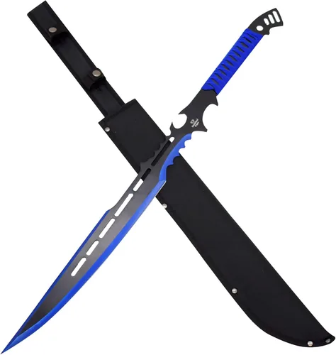 Vista 10 de Snake Eye Tactical - Espada de fantasía con funda de nailón, machete para exteriores y camping Verde