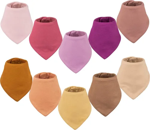 Vista 12 de Tiny Twinkle Baberos tipo bandana - Baberos resistentes al agua y absorbentes para baba y dentición