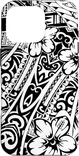 Vista 20 de iPhone 16 lindo tatuaje polinesio hawaiano tribal samoano patrón caso
