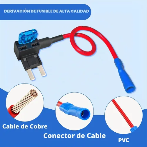 Vista 3 de Paquete de 16 fusibles de 4 tipos, soporte de fusible de 12 V para añadir