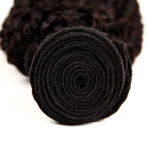 Vista 3 de ISEE Hair 9A grado mongol rizado extensiones de pelo virgen, paquete de cabello humano un paquete, rizado, rizado virgen 100 % cabello humano