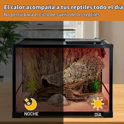 Vista 4 de REPTI ZOO Panel de Calor para Reptiles con Temperatura Ajustable, Placa de Calentamiento para Reptiles, Solución de Calentamiento sin Luz con Rango