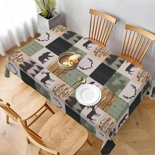 Vista 25 de Mantel azteca, diseño geométrico tribal, decoración rústica de nativos americanos, estilo suroeste, impermeable, lavable, para decoración de cocina